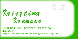 krisztina kremser business card